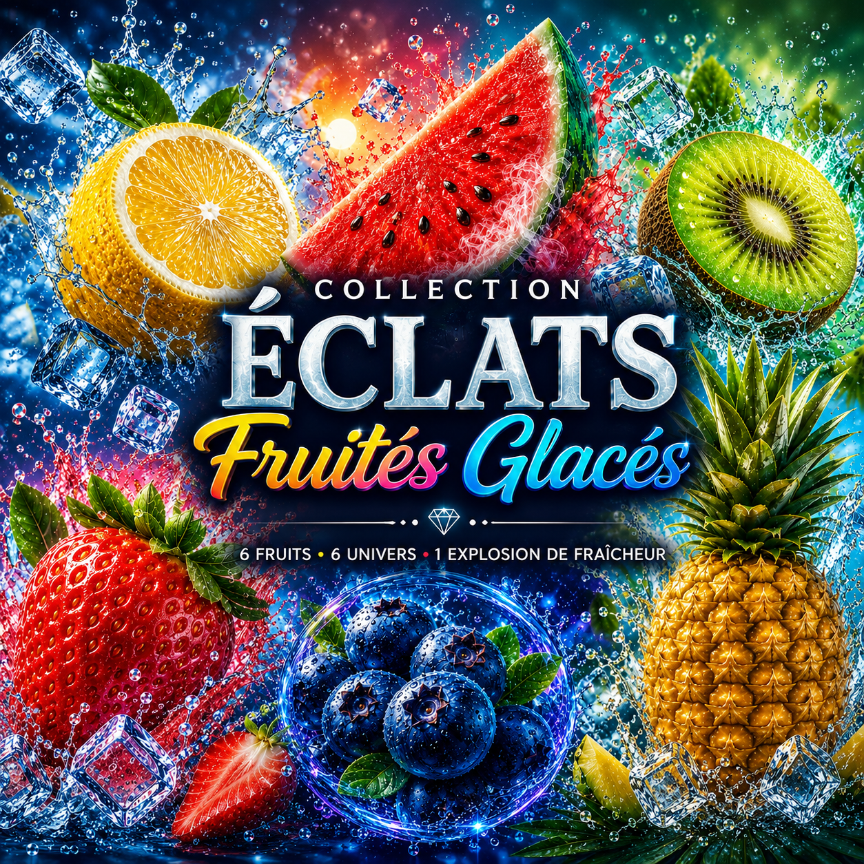 Collection Éclats Fruités Glacés  | Diamond Painting Premium Galaxiart