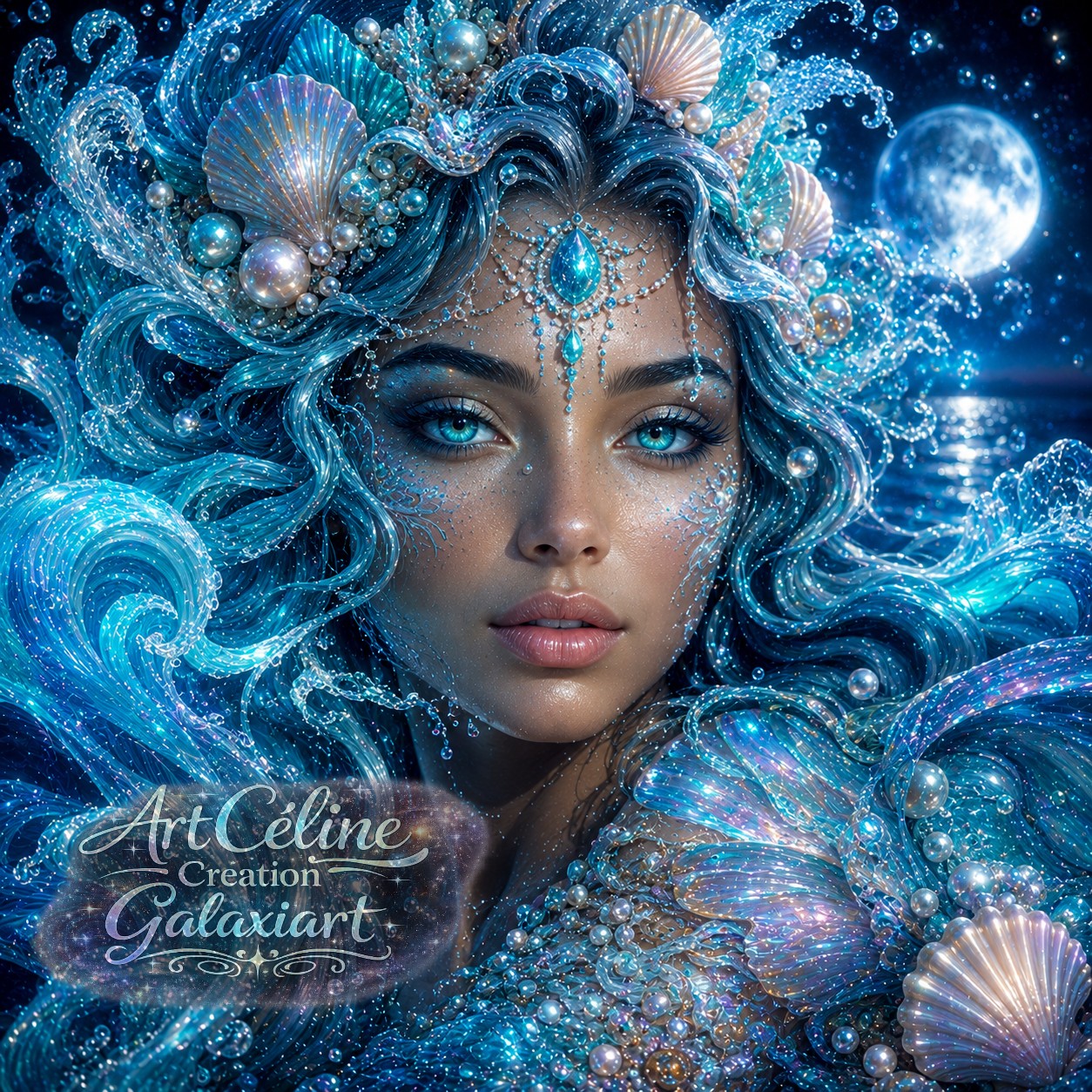Royaumes Sacrés des Océans Tropicaux - Déesses, Créatures Mythiques & Légendes des Profondeurs | Diamond Painting Premium Galaxiart