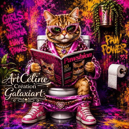 Collection Street Art Toilettes – Animaux Urbains | Diamond Painting Premium Galaxiart