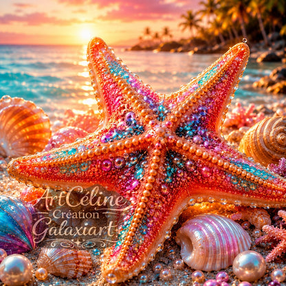 Collection Trésors Marins Galaxiart — Perles Océaniques & Éclats Tropicaux | Diamond Painting Premium Galaxiart