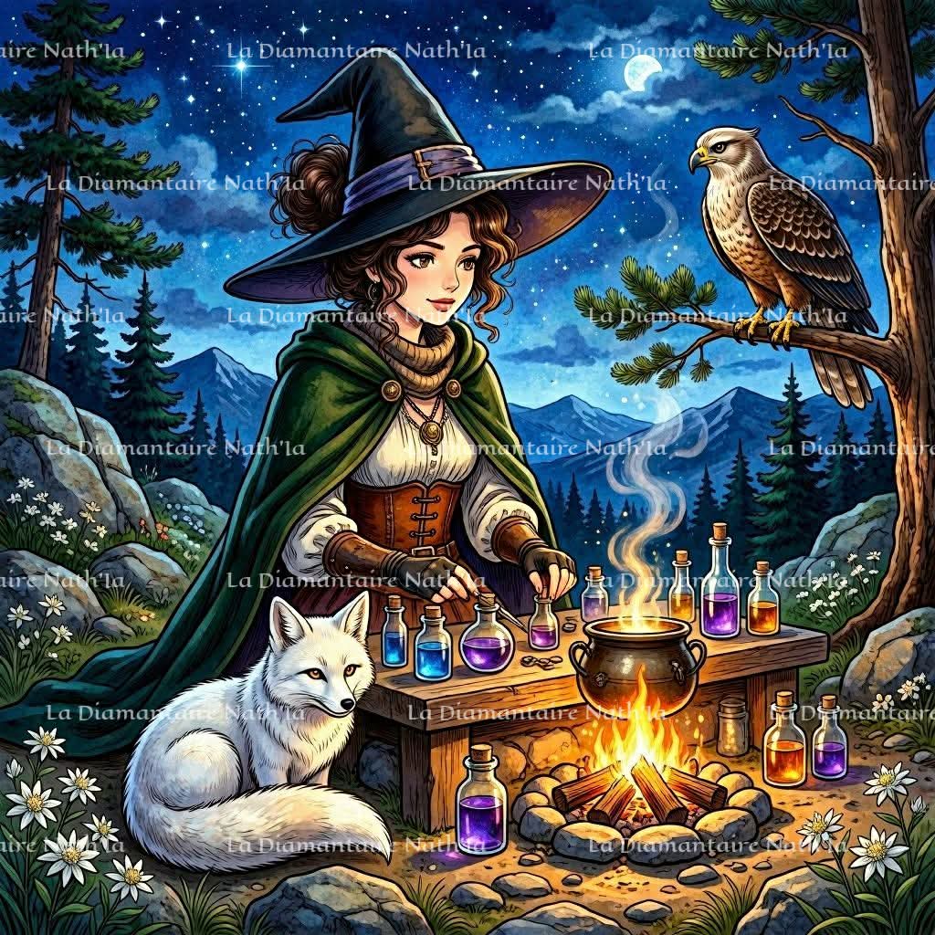 Collection Sorcières des Herbes Enchantées – Fantaisie & Alchimie | Diamond Painting Premium Galaxiart - Collection Signature