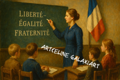 L’École de la République – Liberté, Égalité, Fraternité | Diamond Painting Galaxiart