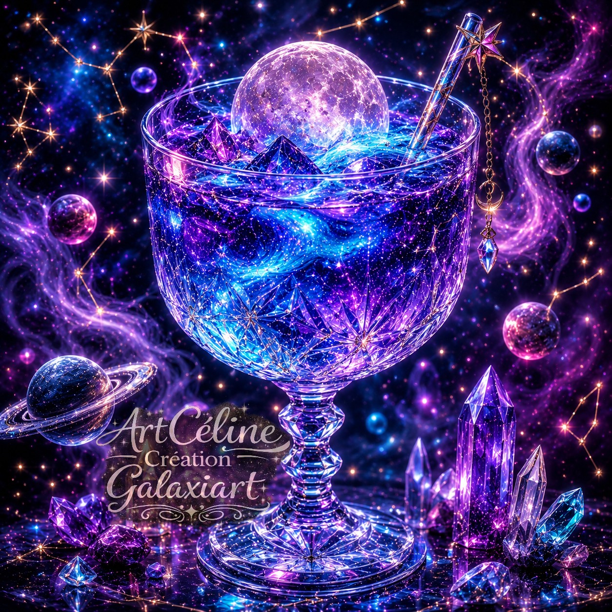 Collection Cocktails Cosmiques Galaxiart — Élixirs Stellaires & Gourmandises Astrales | Diamond Painting Premium Galaxiart