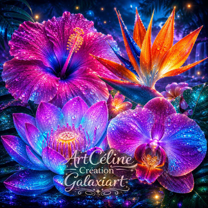 Collection Jardins Sacrés des Tropiques Éternels | Diamond Painting Premium Galaxiart