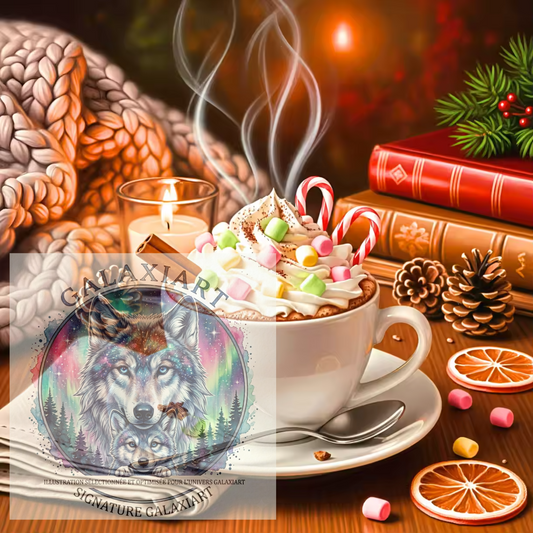 🪐 Chocolat Gourmand & Soirée Cocooning  | Diamond Painting Premium Galaxiart - Collection Signature