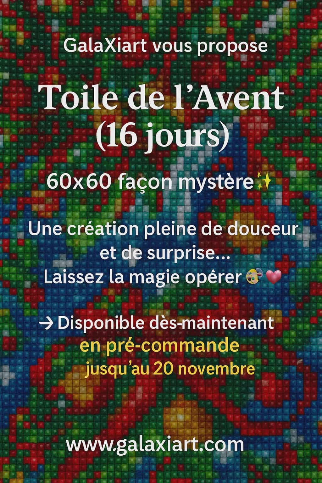 Toile de l'Avent 16 cases Patchwork Mystère