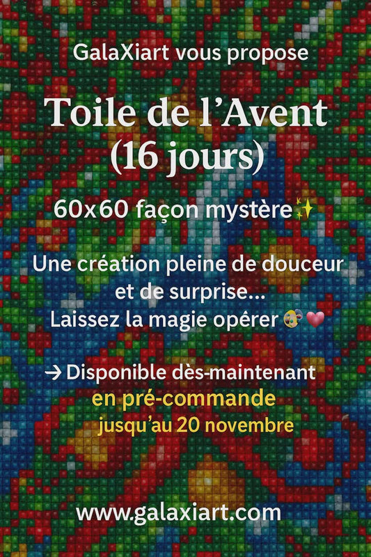 Toile de l'Avent 16 cases Patchwork Mystère