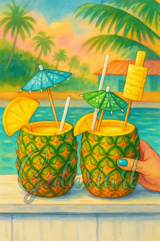 Cocktails tropicaux au bord de l’eau à Key West