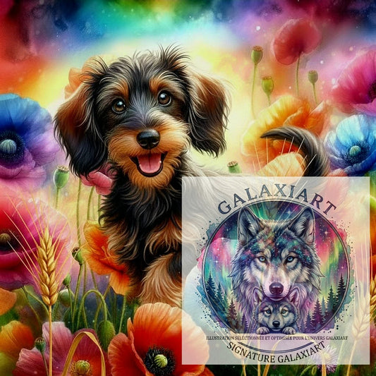 🪐 Teckel Arc-en-Ciel – Fidélité & Bonne Humeur | Diamond Painting Premium Galaxiart - Collection Signature (Copie)