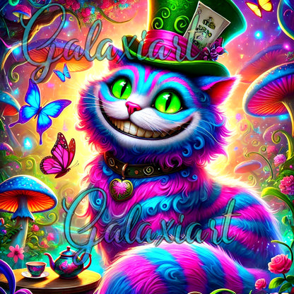 🪐Chat Le Sourire Magique | Diamond Painting Premium Galaxiart