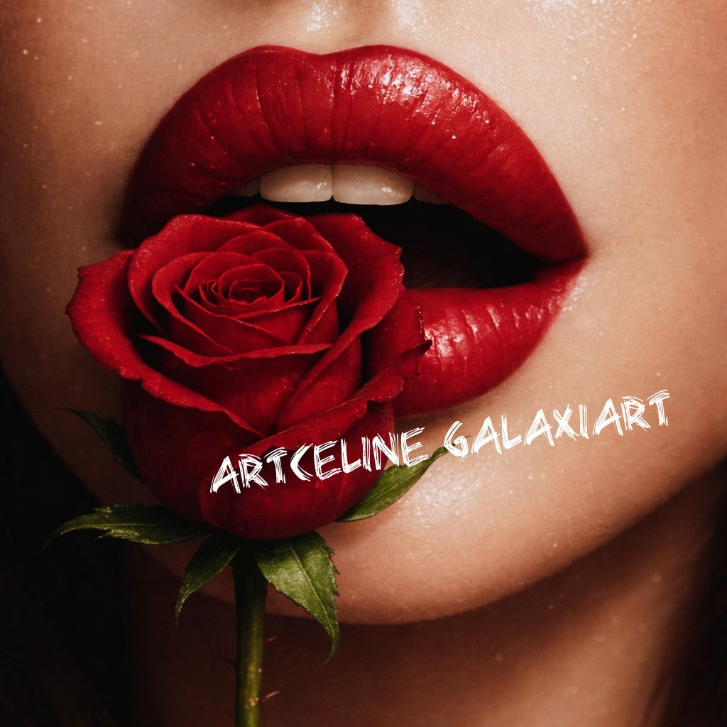 Le Baiser Écarlate  | Diamond Painting Premium Galaxiart
