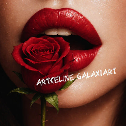 Le Baiser Écarlate  | Diamond Painting Premium Galaxiart