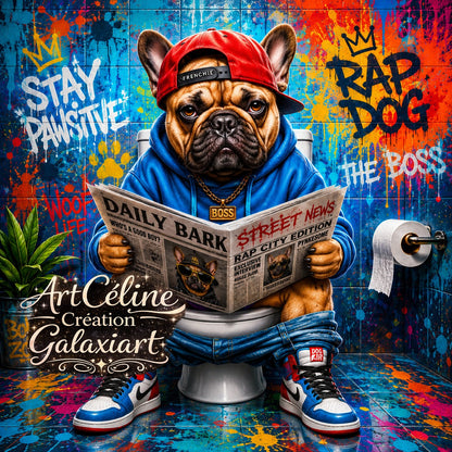 Collection Street Art Toilettes – Animaux Urbains | Diamond Painting Premium Galaxiart