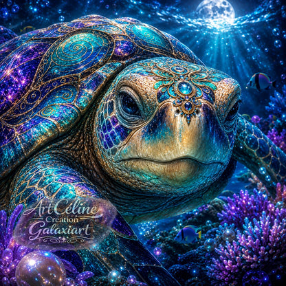 Royaumes Sacrés des Océans Tropicaux - Déesses, Créatures Mythiques & Légendes des Profondeurs | Diamond Painting Premium Galaxiart