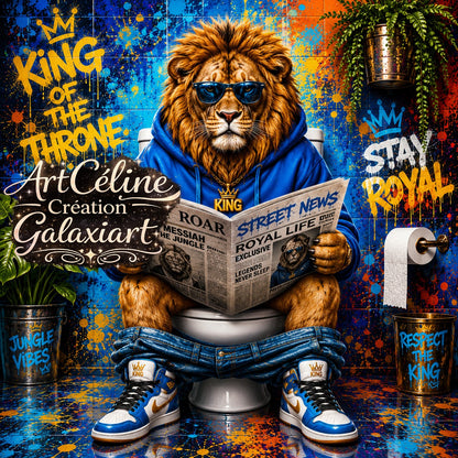 Collection Street Art Toilettes – Animaux Urbains | Diamond Painting Premium Galaxiart