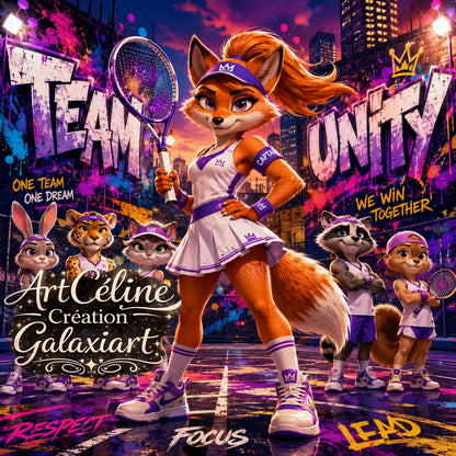 Collection Team Unity – Animaux Sportifs Street Art | Diamond Painting Premium Galaxiart