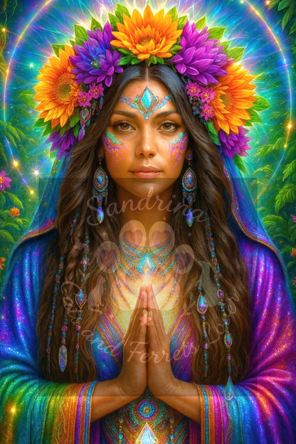 Lumière du Soleil Intérieur – Diamond Painting Premium | Galaxiart