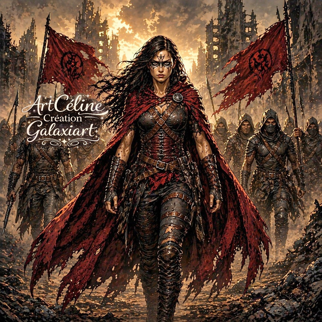Collection Terres Déchues – Guerrières, Destins & Renaissance | Diamond Painting Premium Galaxiart