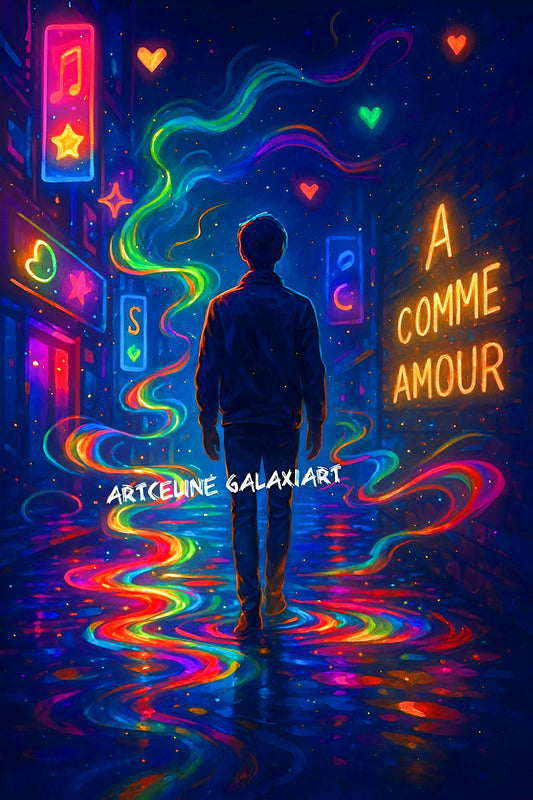 A comme Amour – Lueur du Cœur | Diamond Painting Premium Galaxiart